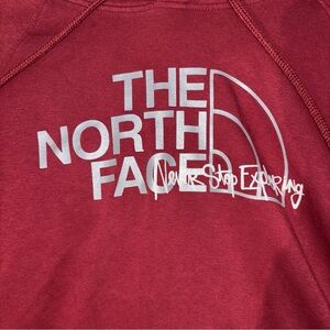 The North Face Burgundy Hoodie with Silver Graffiti Logo